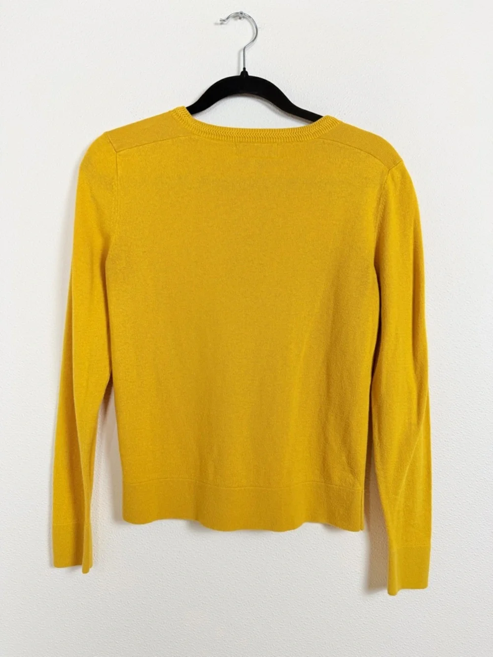 Banana Republic Mustard Cardigan Size Small Cashmere Blend Button Front - Picture 11 of 16